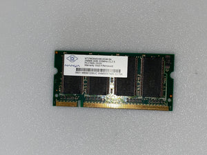 Nanya 256MB DDR-333 NT256D64SH8C0GM-6K SODIMM PC2700 Non-Ecc Laptop Computer Memory Ram